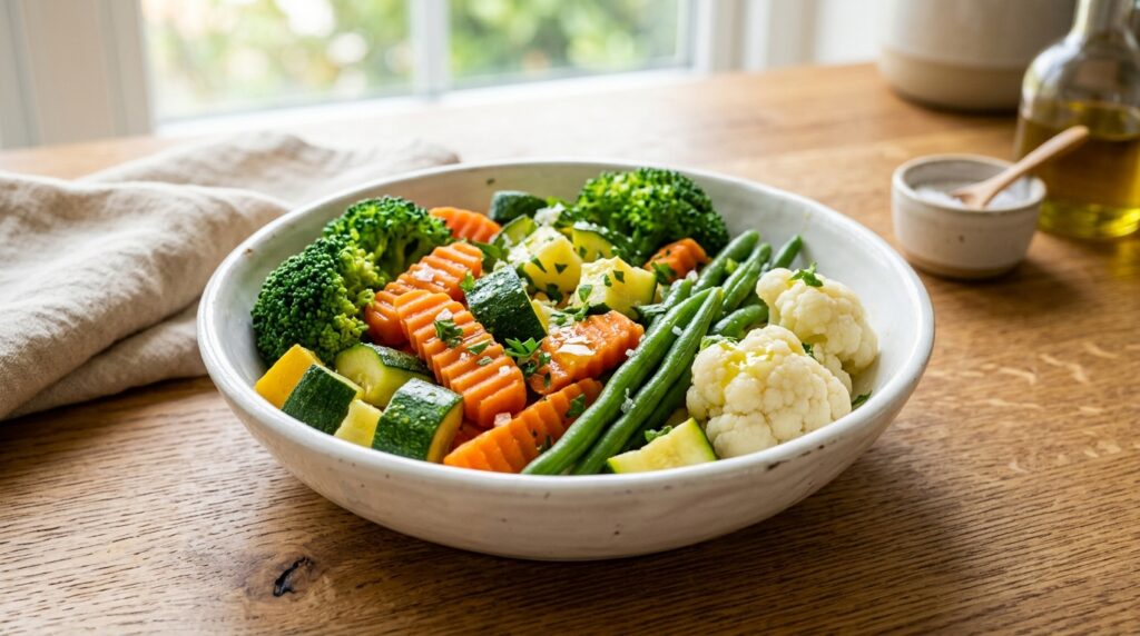 Legumes cozidos preparados para marmitas fitness congeladas.