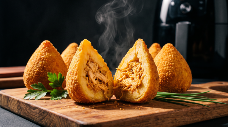 Coxinha Fit na Airfryer: Receita Crocante para Vender e Lucrar