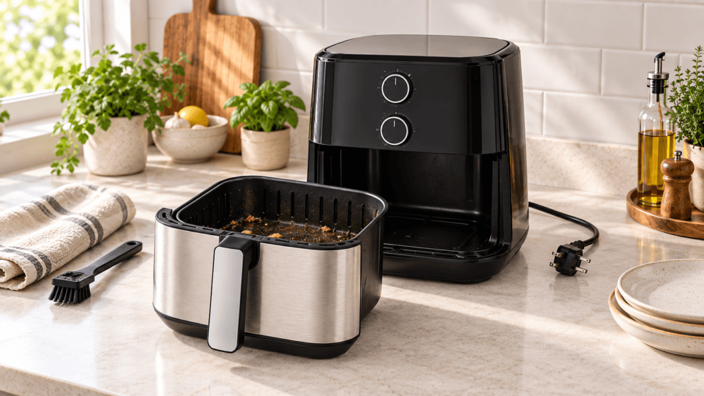 Como limpar a Air Fryer sem riscar o revestimento antiaderente do cesto