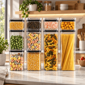 Kit 10 Potes Herméticos em Acrílico para Mantimentos