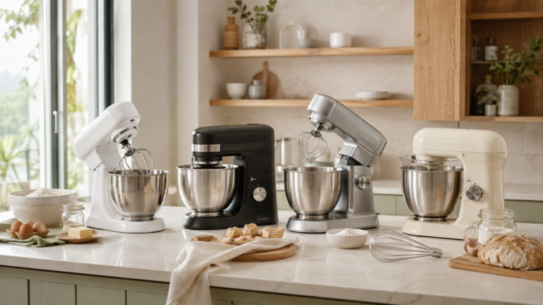 Melhores batedeiras planetárias em Portugal em 2026 numa cozinha moderna